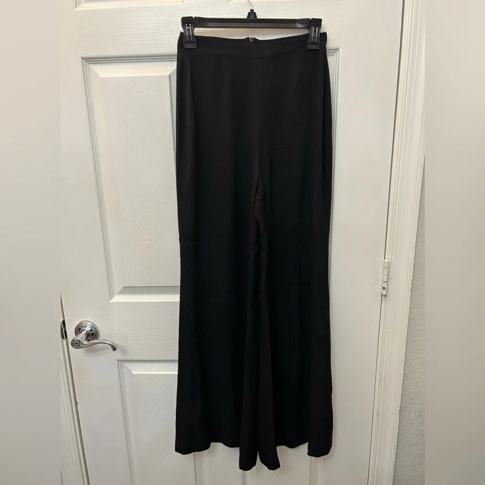 ! Reformation viscose black wide leg pants